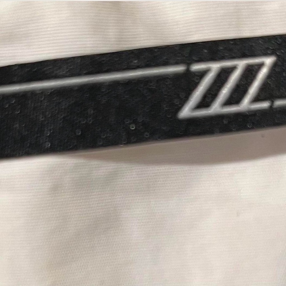 ZYIA White with Blue Striped Collar 1/4 Zip Shirt - Picture 5 of 5